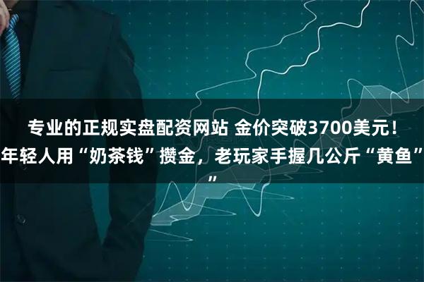 专业的正规实盘配资网站 金价突破3700美元！年轻人用“奶茶钱”攒金，老玩家手握几公斤“黄鱼”