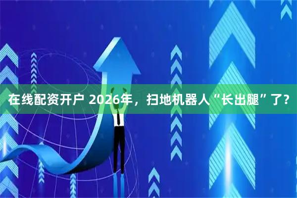 在线配资开户 2026年，扫地机器人“长出腿”了？