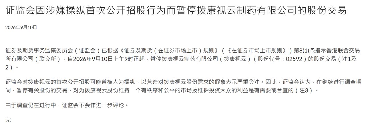 港股IPO风险深扒①｜拨康视云停牌核查：发行数据里的异常信号
